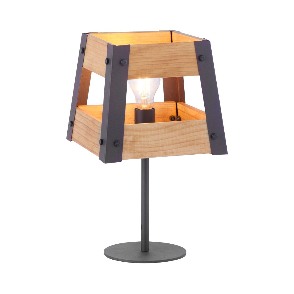 Leuchten Direkt CRATE Tischleuchte Holz hell, 1-flammig main product photo