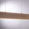 Paul Neuhaus Q-TIMBER Pendelleuchte LED Holz hell, 1-flammig, Fernbedienung