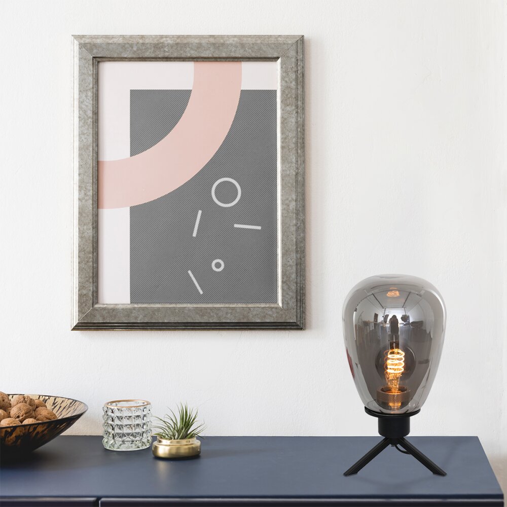 Steinhauer Reflexion Tischleuchte Grau, Schwarz, 1-flammig main product photo