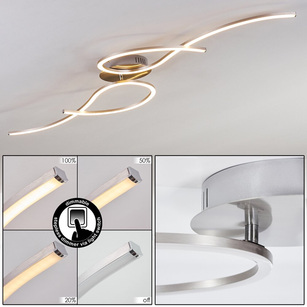 Kereita Deckenleuchte LED Nickel-Matt, 1-flammig main product photo