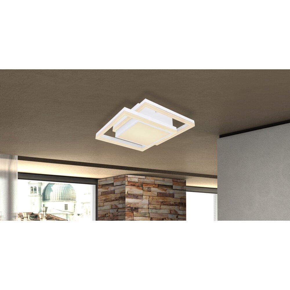 Globo SQUARES Deckenleuchte LED Weiß, 1-flammig main product photo