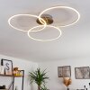 Johsa Deckenleuchte LED Nickel-Matt, Silber, 3-flammig