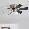 Trillo Deckenventilator Grau, Nickel-Matt, Weiß, 1-flammig