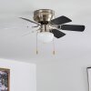 Trillo Deckenventilator Grau, Nickel-Matt, Weiß, 1-flammig