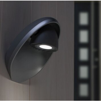 Lutec EGGO Aussenwandleuchte LED Anthrazit, 3-flammig