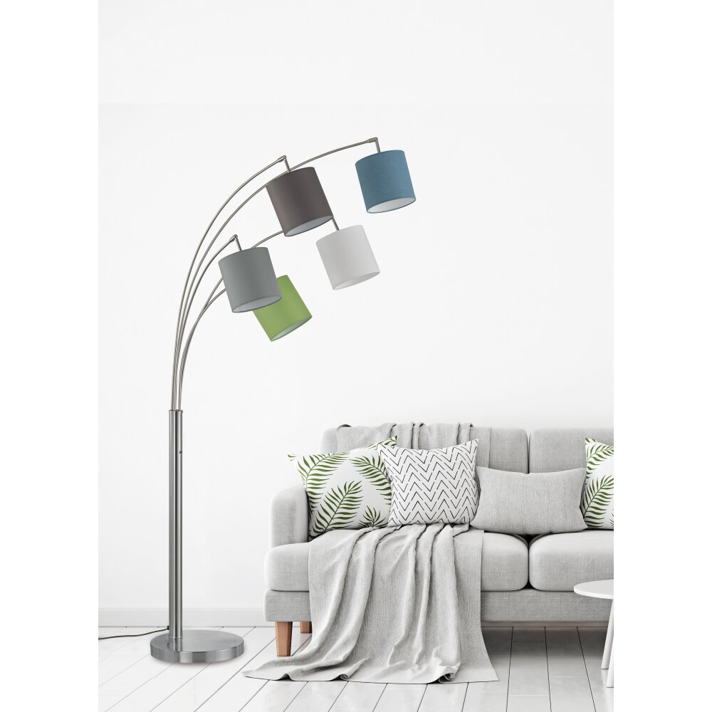 Fischer & Honsel Leuchten Annecy Stehleuchte Nickel-Matt, 5-flammig main product photo
