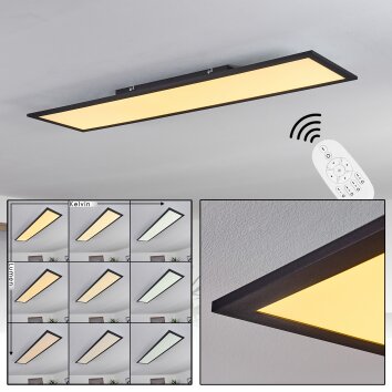 Nexo  LED Panel Schwarz, 1-flammig, Fernbedienung