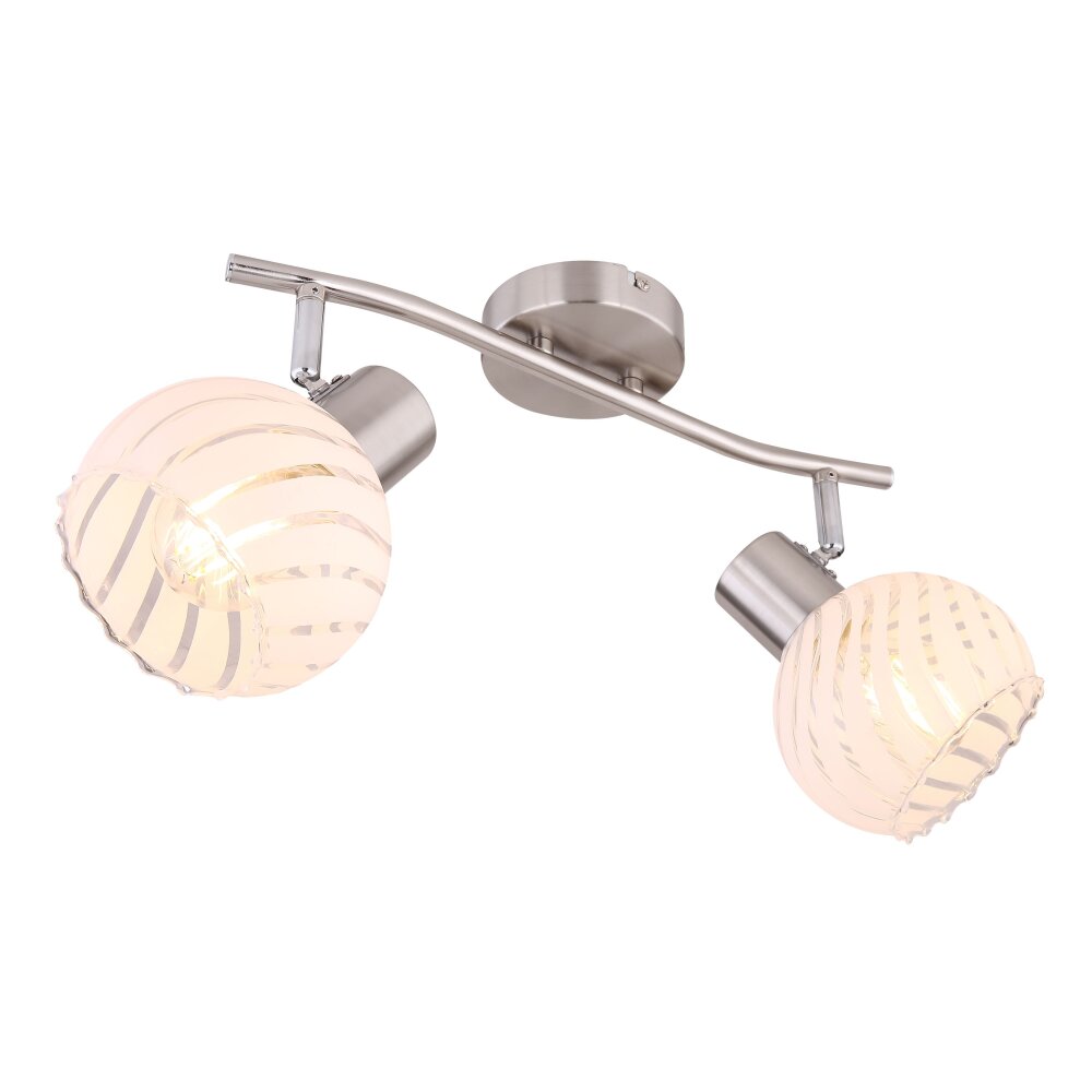 Globo WILLY Strahler Nickel-Matt, 2-flammig main product photo