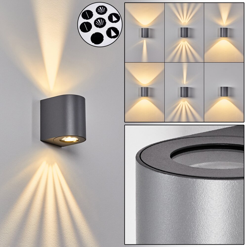 Mora Außenwandleuchte LED Grau, 2-flammig main product photo