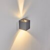 Mora Außenwandleuchte LED Grau, 2-flammig