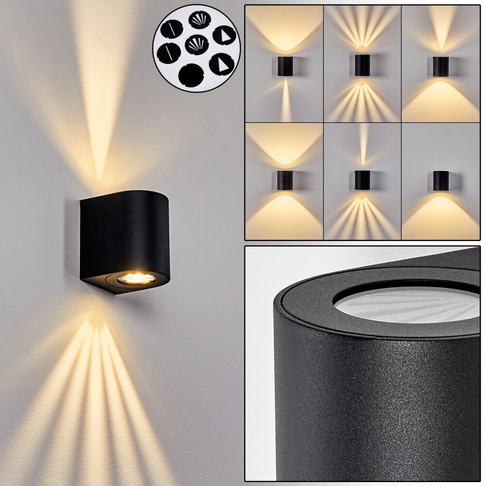Mora Außenwandleuchte LED Schwarz, 2-flammig main product photo