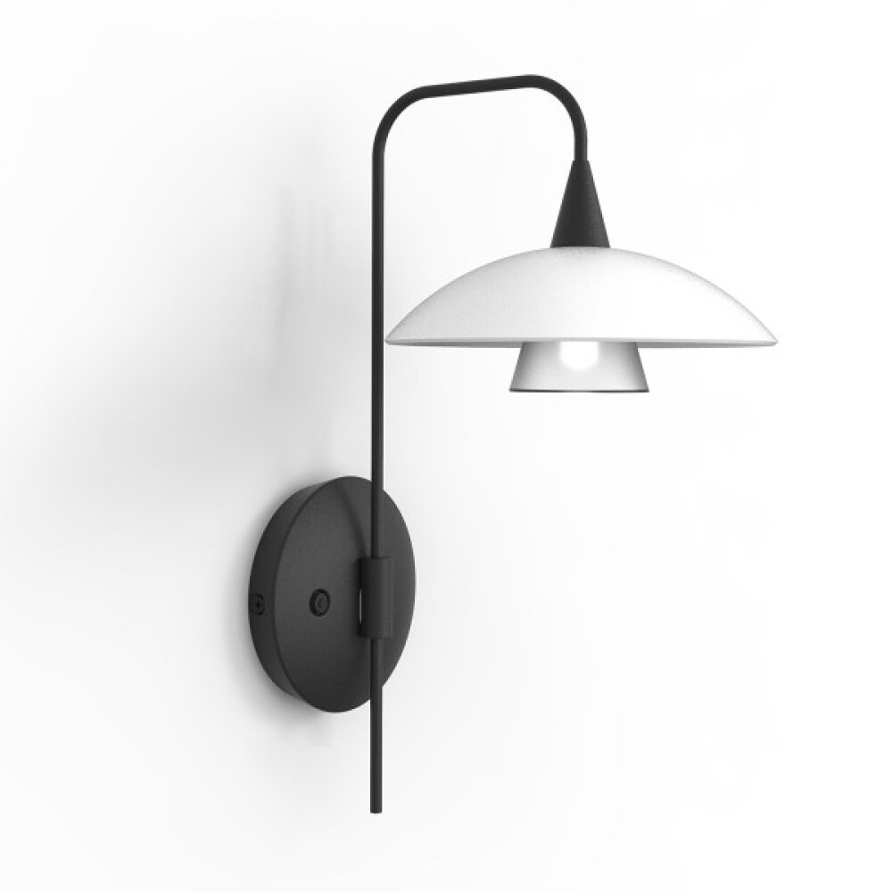 Steinhauer Tallerken Wandleuchte LED Schwarz, 1-flammig main product photo
