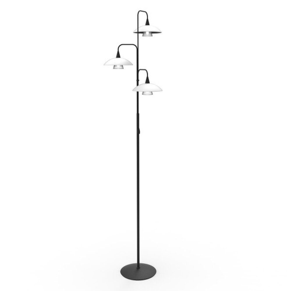 Steinhauer Tallerken Stehleuchte LED Schwarz, 3-flammig main product photo