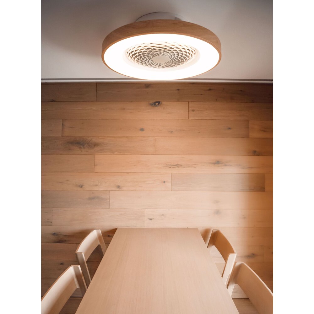 Mantra TIBET Deckenventilator LED Holz dunkel, Weiß, 1-flammig, Fernbedienung main product photo