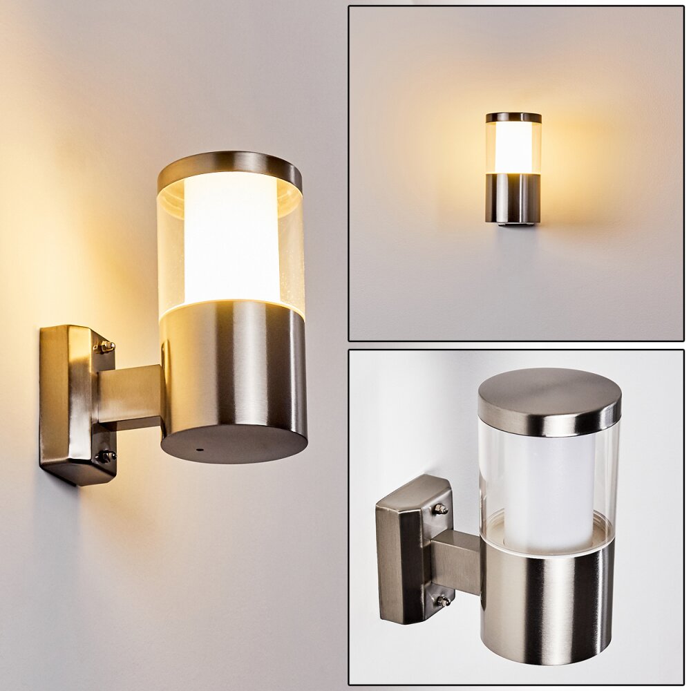 Leon Außenwandleuchte LED Nickel-Matt, 1-flammig main product photo