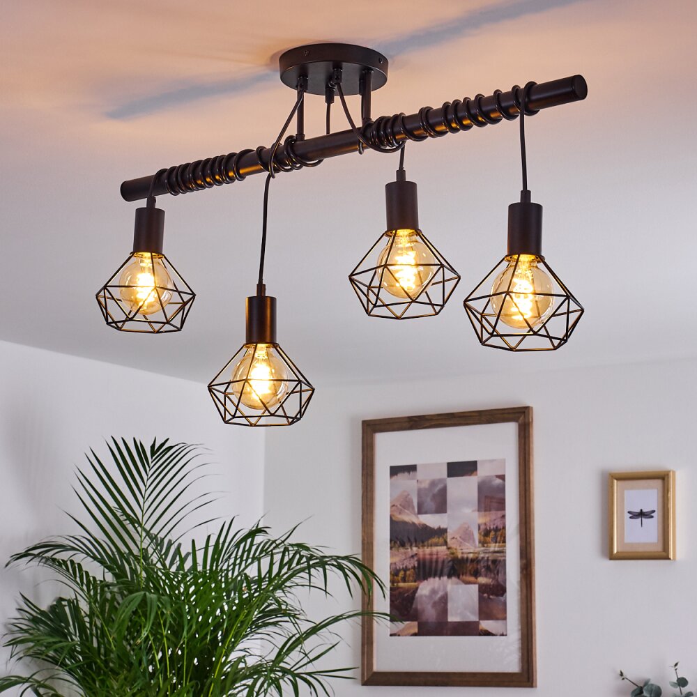 Baripada Pendelleuchte Schwarz, 4-flammig main product photo