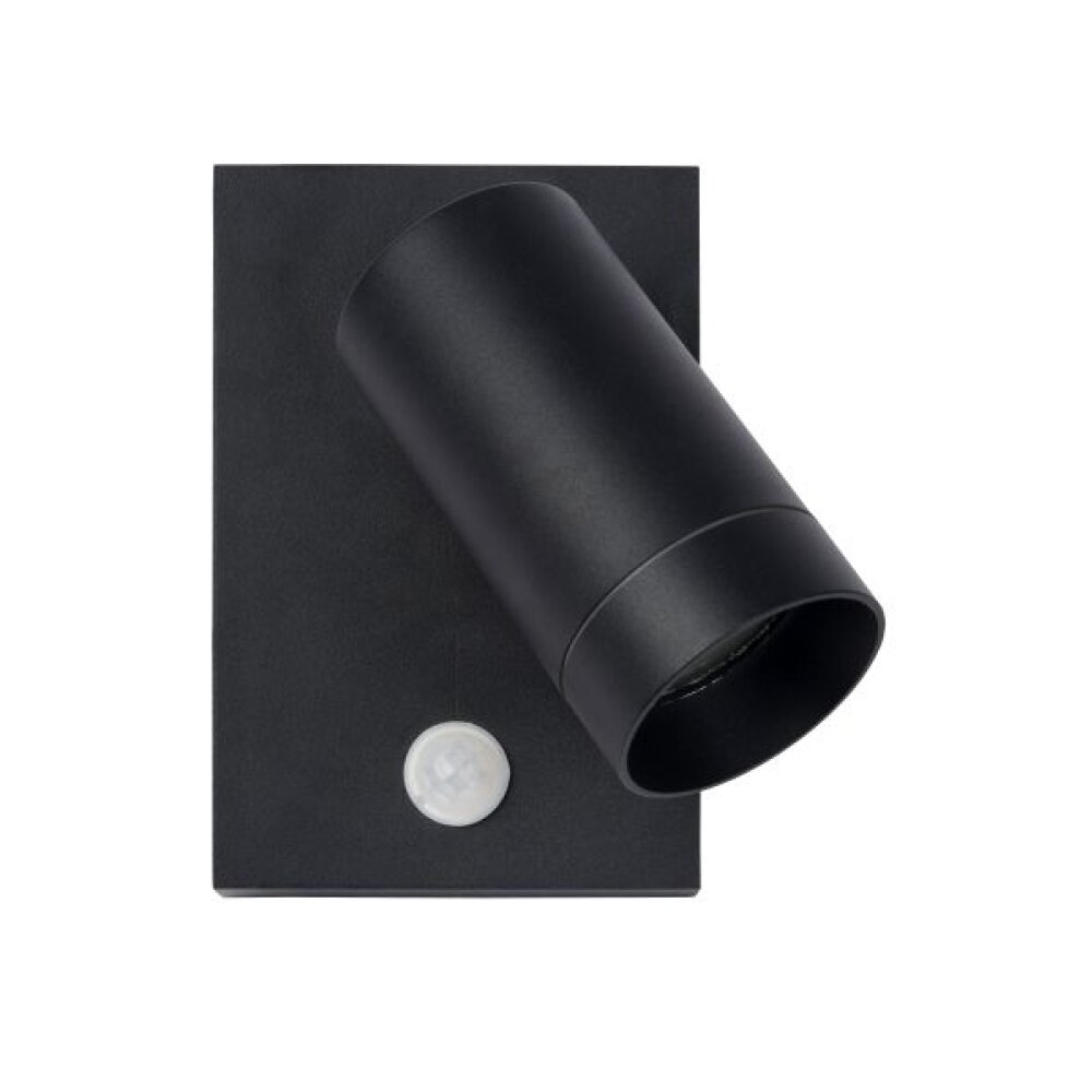 Lucide TAYLOR Außenwandleuchte Schwarz, 1-flammig, Bewegungsmelder main product photo