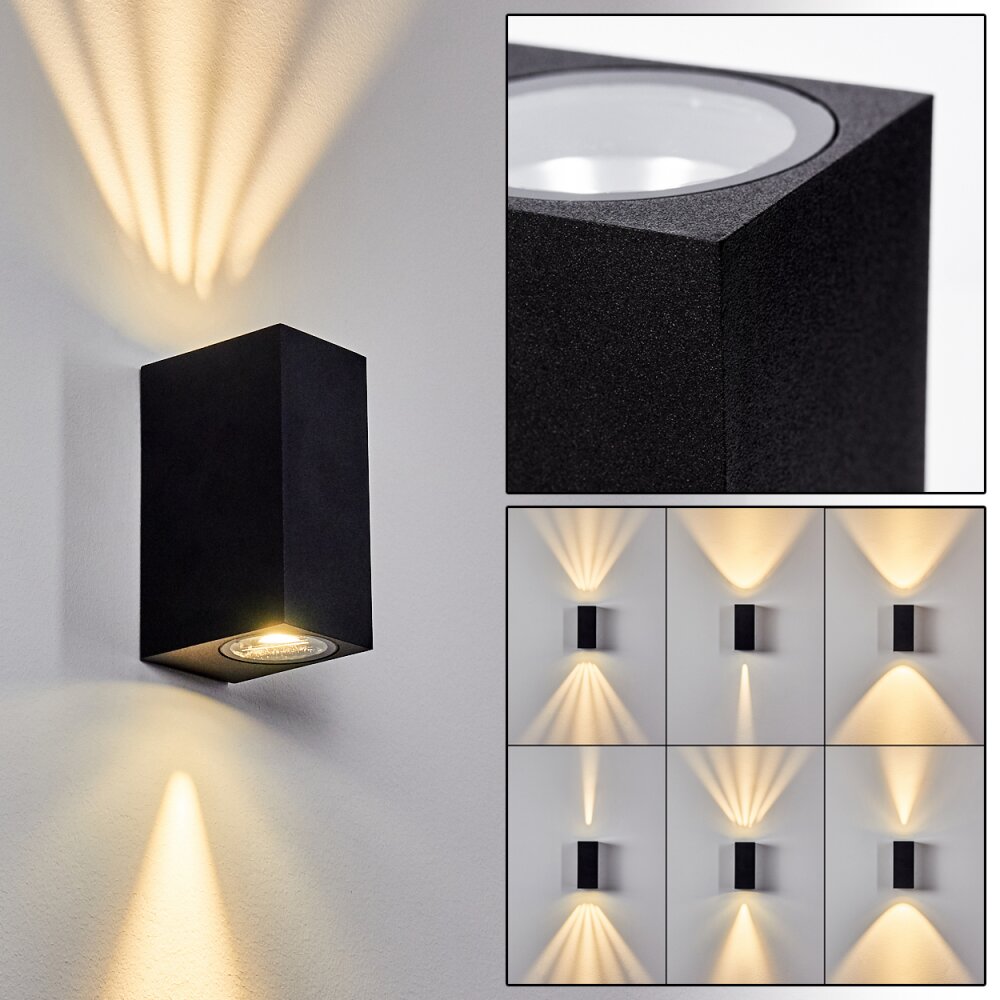 Komoren Außenwandleuchte LED Schwarz, 2-flammig main product photo