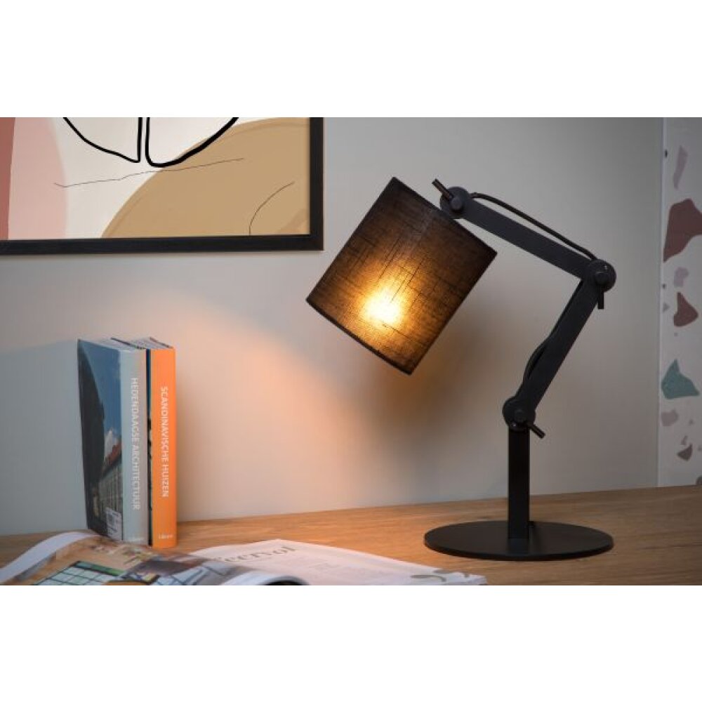 Lucide TAMPA Tischleuchte Schwarz, 1-flammig main product photo