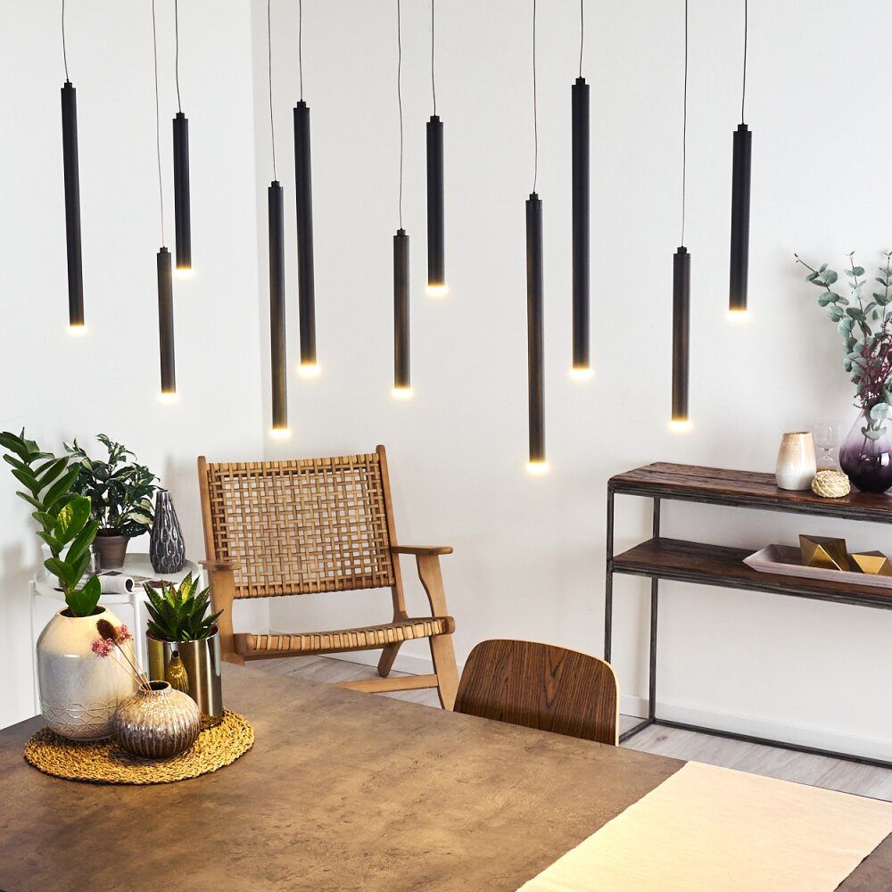 Porquera Pendelleuchte LED Schwarz, 11-flammig main product photo
