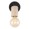 Globo JOSEBA Strahler Holz hell, Schwarz, 1-flammig