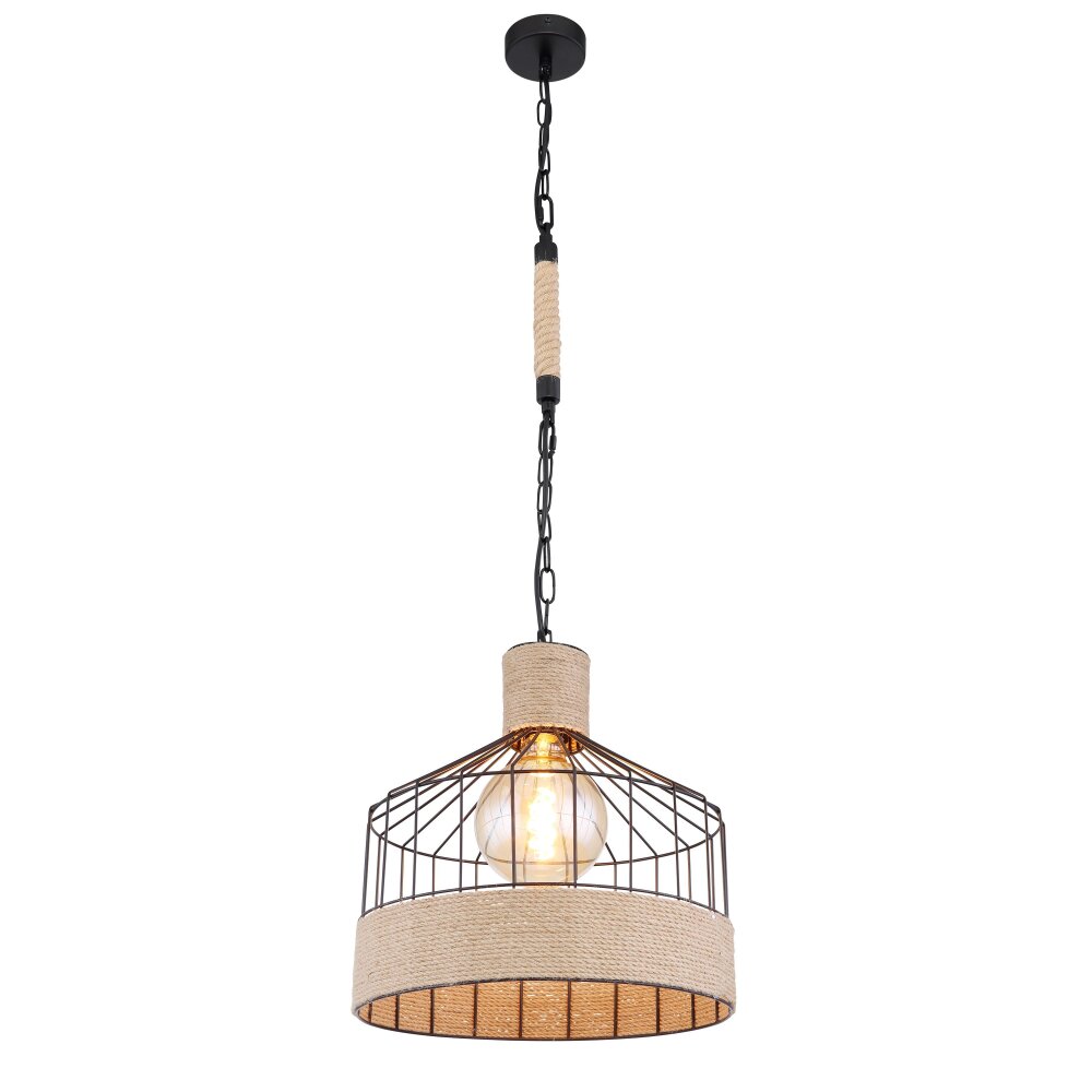 Globo HALIA Hängeleuchte Braun, Schwarz, 1-flammig main product photo