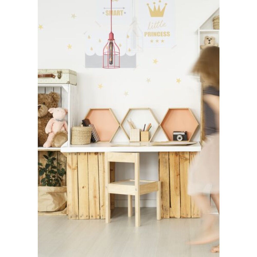 Lucide Pola Pendelleuchte Pink, 1-flammig main product photo