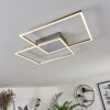 Torresella Deckenleuchte LED Nickel-Matt, 2-flammig, Fernbedienung