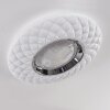Roseto Deckenleuchte LED Chrom, Transparent, Klar, Weiß, 1-flammig, Fernbedienung