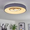 Gabbiana Deckenleuchte LED Grau, Weiß, 1-flammig, Fernbedienung