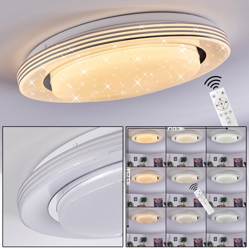Laganadi Deckenleuchte LED Weiß, 1-flammig, Fernbedienung main product photo