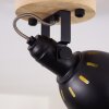 Tina Deckenleuchte Holz dunkel, Schwarz, 1-flammig