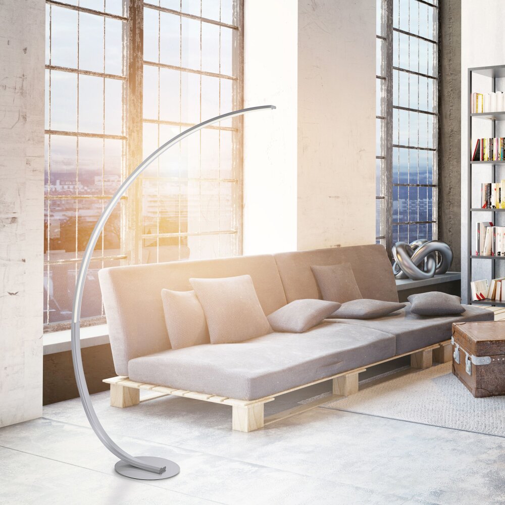 Paul Neuhaus Q-VITO Stehleuchte LED Edelstahl, 1-flammig, Fernbedienung main product photo