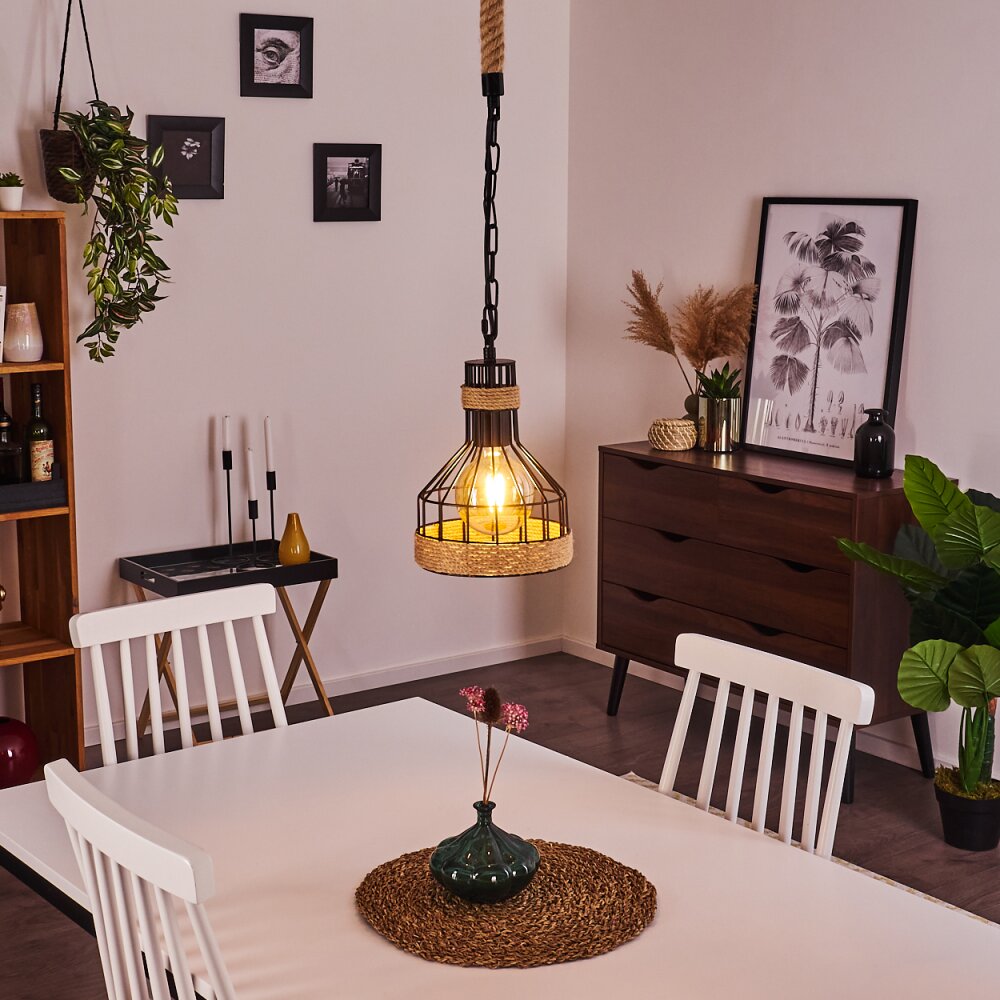 Sulzano Hängeleuchte Braun, Schwarz, 1-flammig main product photo