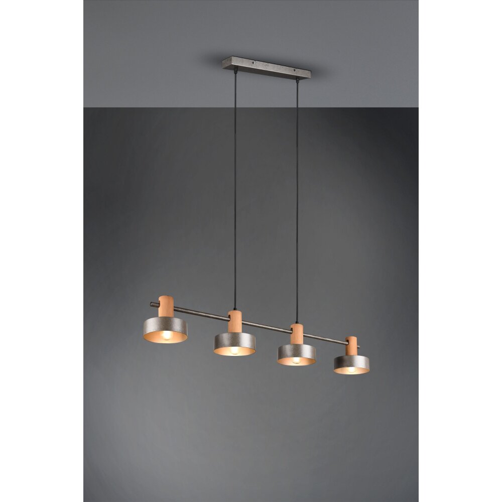 Trio Gaya Pendelleuchte Dunkelbraun, Nickel-Matt, 4-flammig main product photo