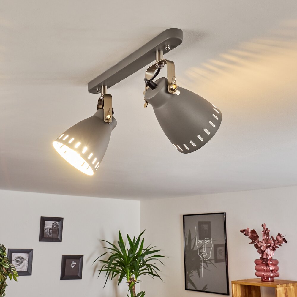 Vlissingen Deckenleuchte Chrom, Grau, 2-flammig main product photo