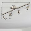 Oula Deckenleuchte LED Nickel-Matt, 4-flammig