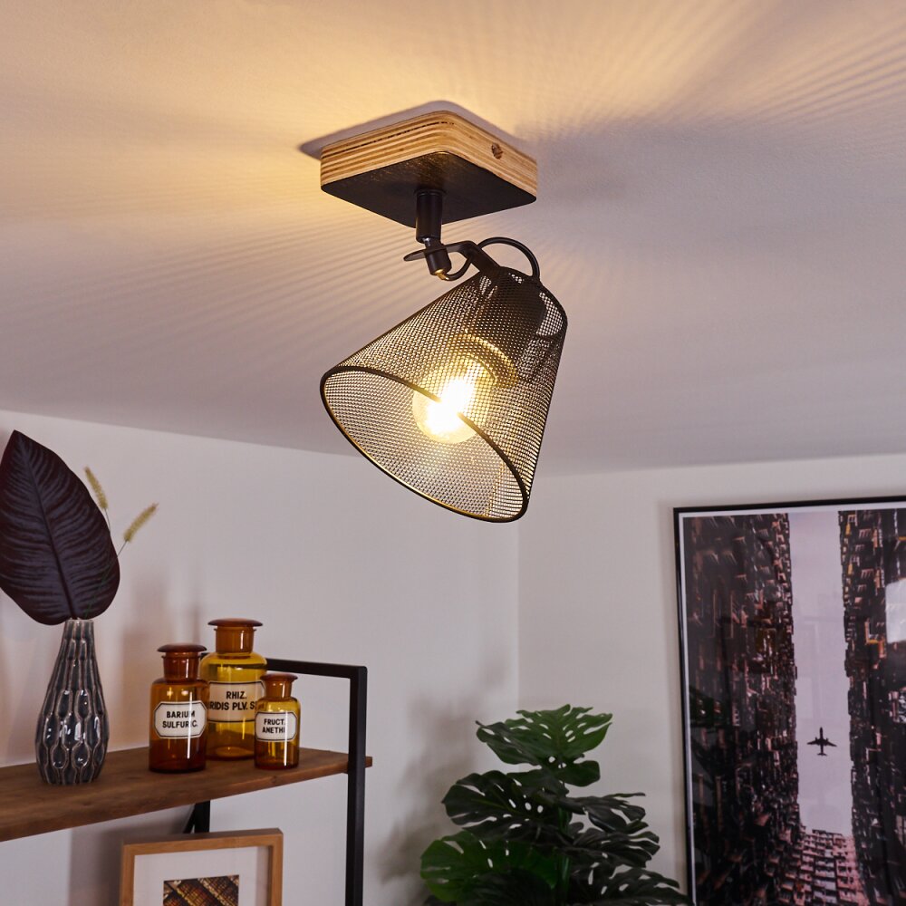 Panaguá Deckenleuchte Holz hell, Schwarz, 1-flammig main product photo