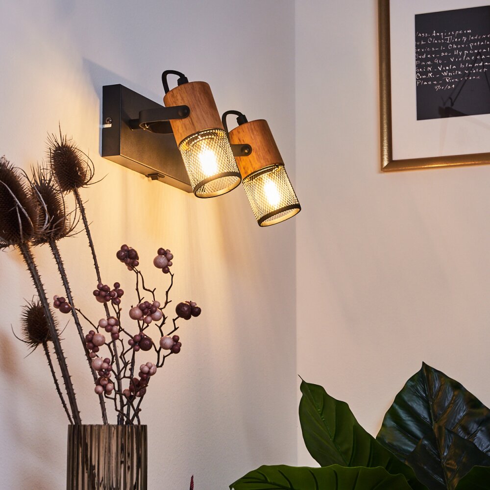 Lenalau Wandleuchte Schwarz, 2-flammig main product photo