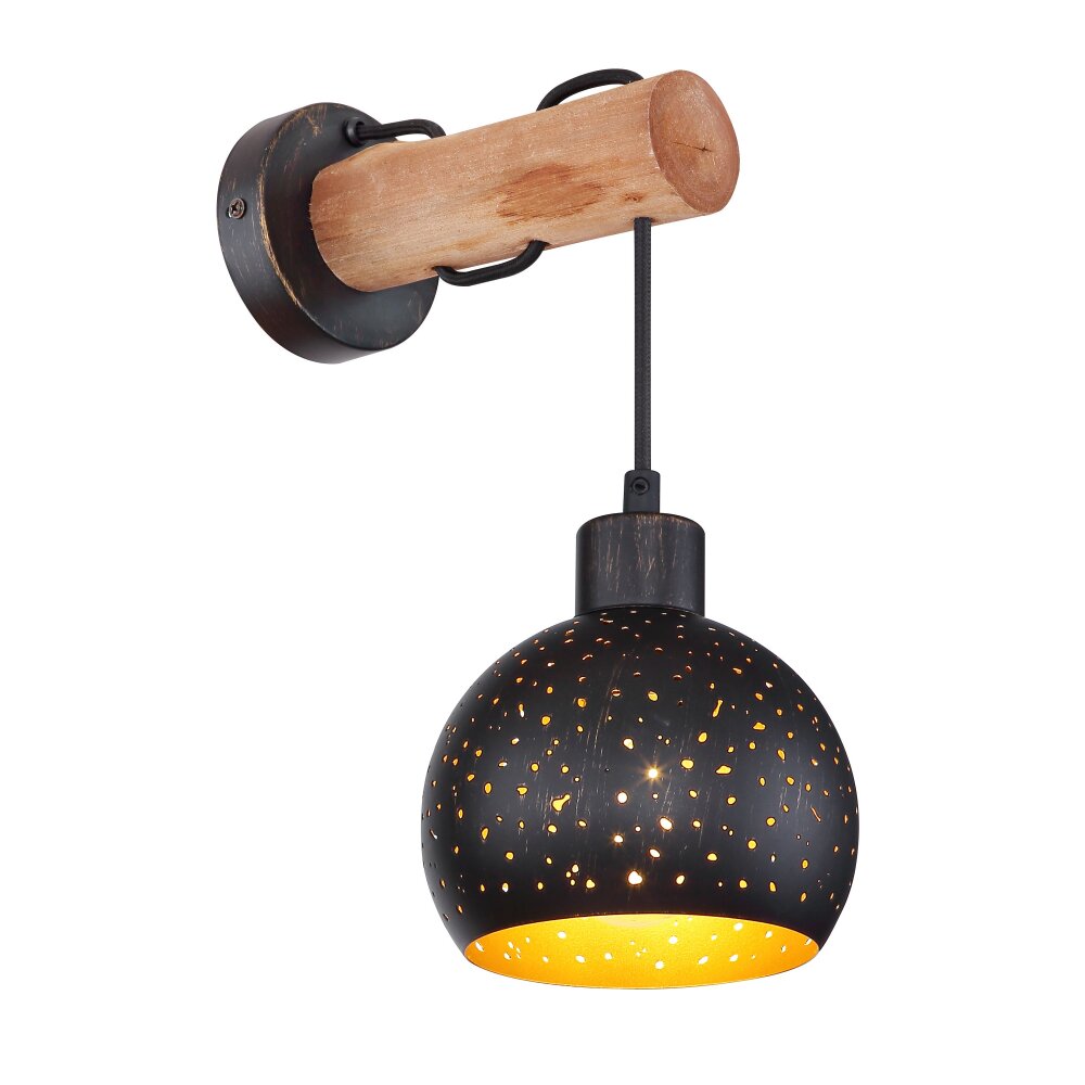 Globo ADAJA Wandleuchte Schwarz, 1-flammig main product photo