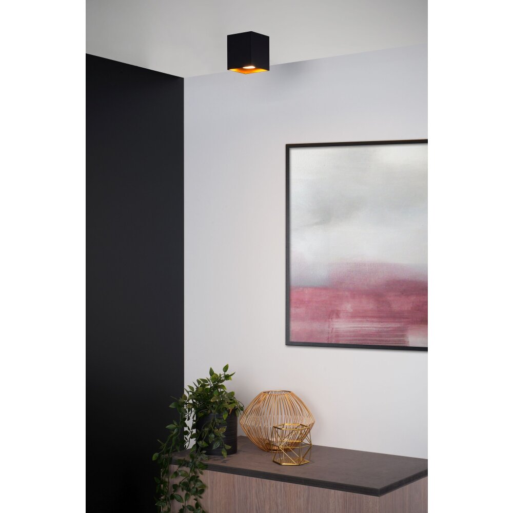 Lucide BIDO Deckenleuchte Kupferfarben, Schwarz, 1-flammig main product photo
