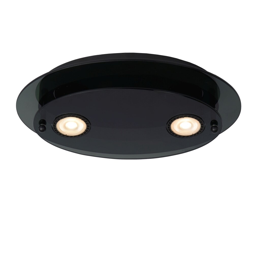 Lucide OKNO Deckenleuchte Schwarz, 2-flammig main product photo