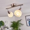 Warga Deckenleuchte LED Nickel-Matt, 2-flammig