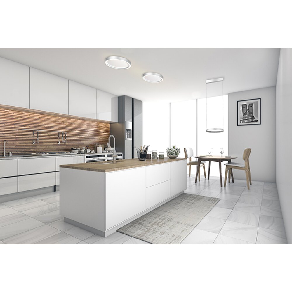 Bopp Leuchten AURA Deckenleuchte LED Aluminium, Silber, Weiß, 1-flammig main product photo