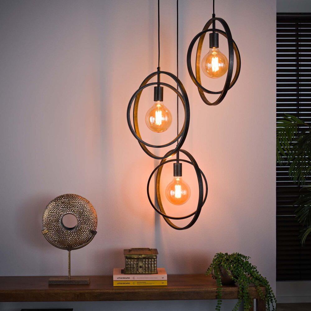 Mirandola Pendelleuchte Grau, 3-flammig main product photo