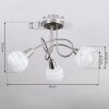 Warga Deckenleuchte LED Nickel-Matt, 3-flammig