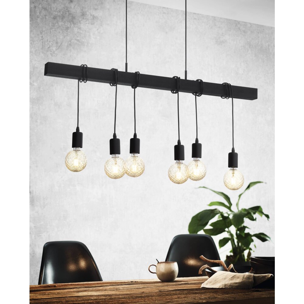 EGLO TOWNSHEND Hängeleuchte Schwarz, 6-flammig main product photo
