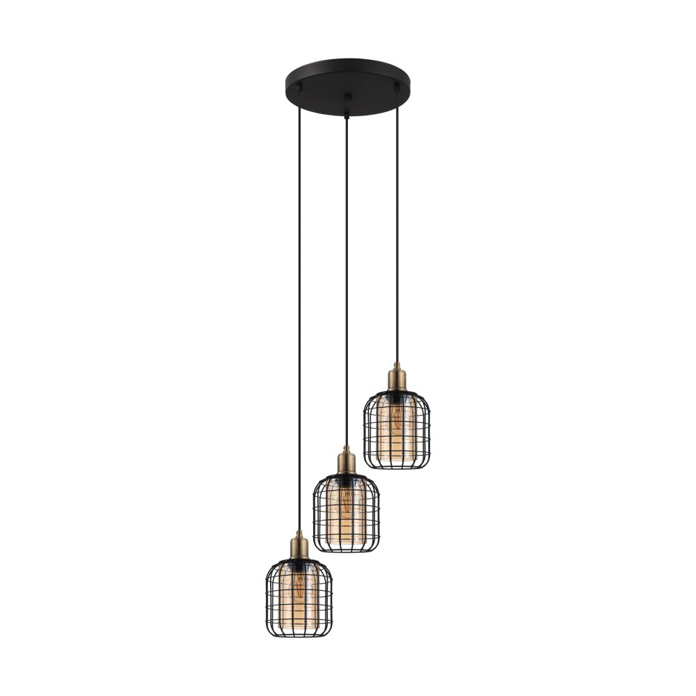 Eglo CHISLE Hängeleuchte Gold, Schwarz, 3-flammig main product photo