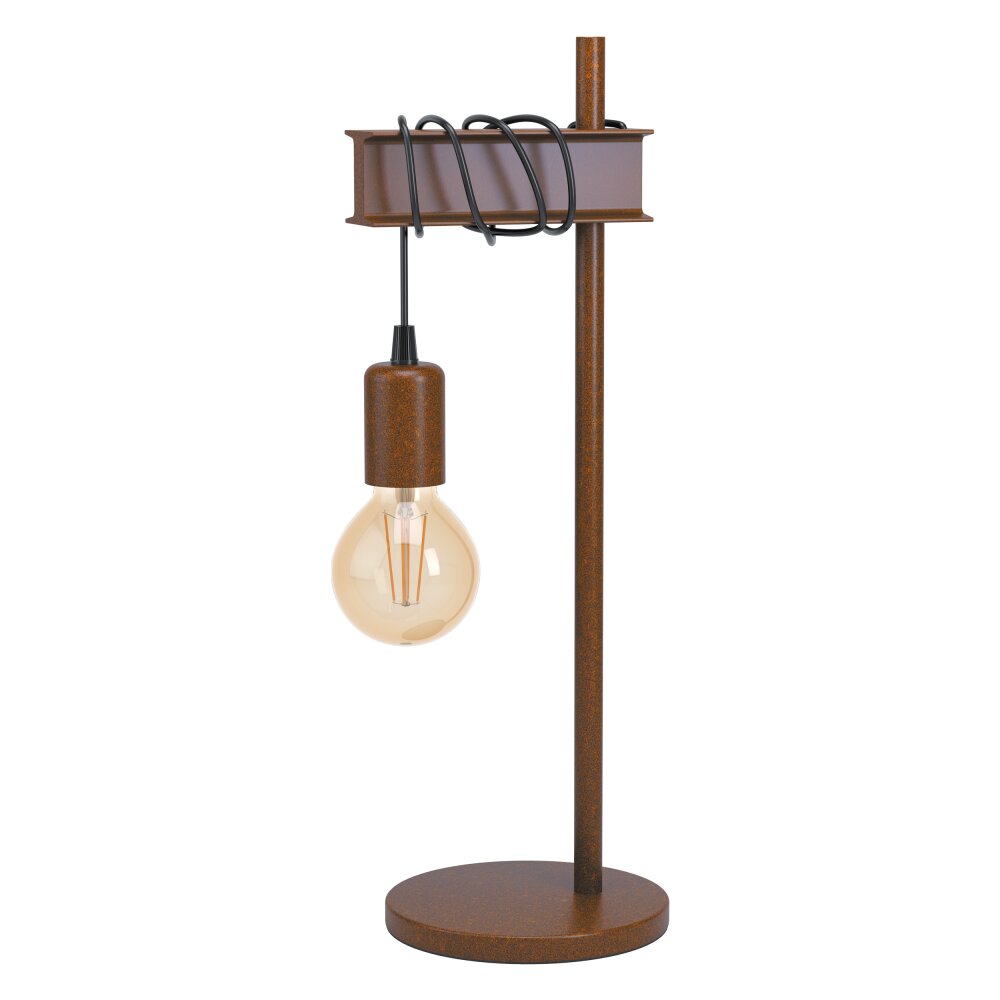 Eglo TOWNSHEND Tischleuchte Antik, Braun, Schwarz, 1-flammig main product photo