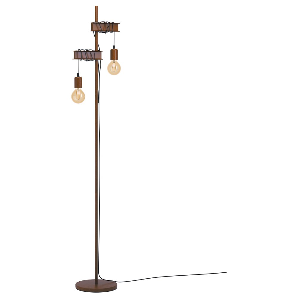 Eglo TOWNSHEND Stehleuchte Antik, Braun, Schwarz, 2-flammig main product photo